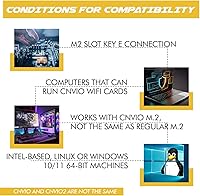 Vista 3 de Adaptador Wi-Fi M.2 Legacy para Intel 9461 Wireless-AC WiFi de 433 Mbps con Bluetooth 5.1 Tarjeta de red de 2.4 GHz y 5 GHz Diseñado para CPU