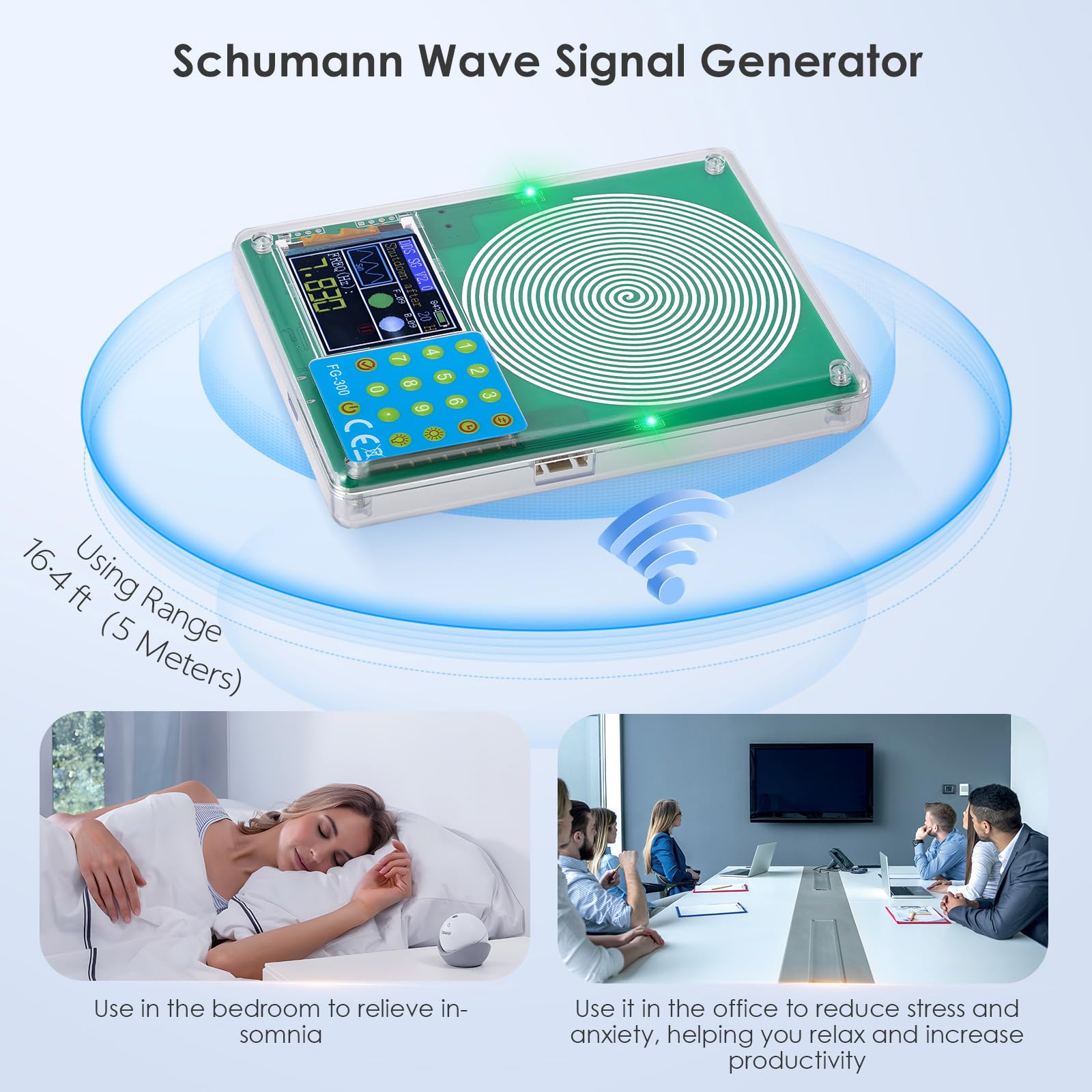Generador de resonancia Schumann Schumann 7,83 Hz Ultra baja frecuencia generador para la curación Frecuencia 0,001 Hz a 200 kHz ajustable Schumann generador de resonancia de onda sinusoidal