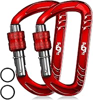 Vista 21 de 12kN (2697 lbs) Heavy Duty Carabiner Clips, for Securing Pets, Outdoor, Camping, Hiking, Hammock, Dog Leash Harness, Keychains
