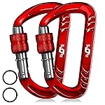 Rhino Produxs 12kN (2697 lbs) Heavy Duty Carabiner Clips, for Securing Pets, Outdoor, Camping, Hiking, Hammock, Dog Leash Harness, Keychains