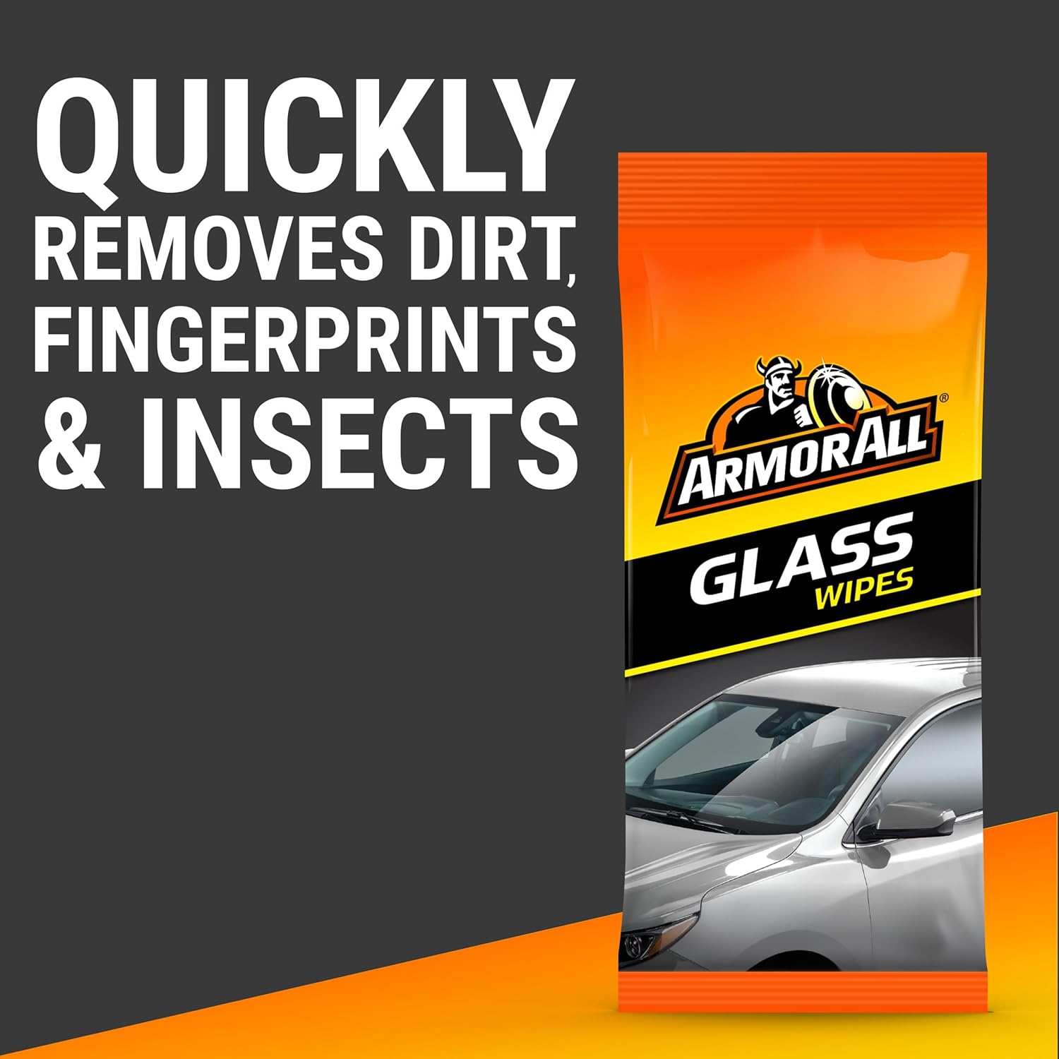 Armor All Glass Wipes quickly removing dirt
