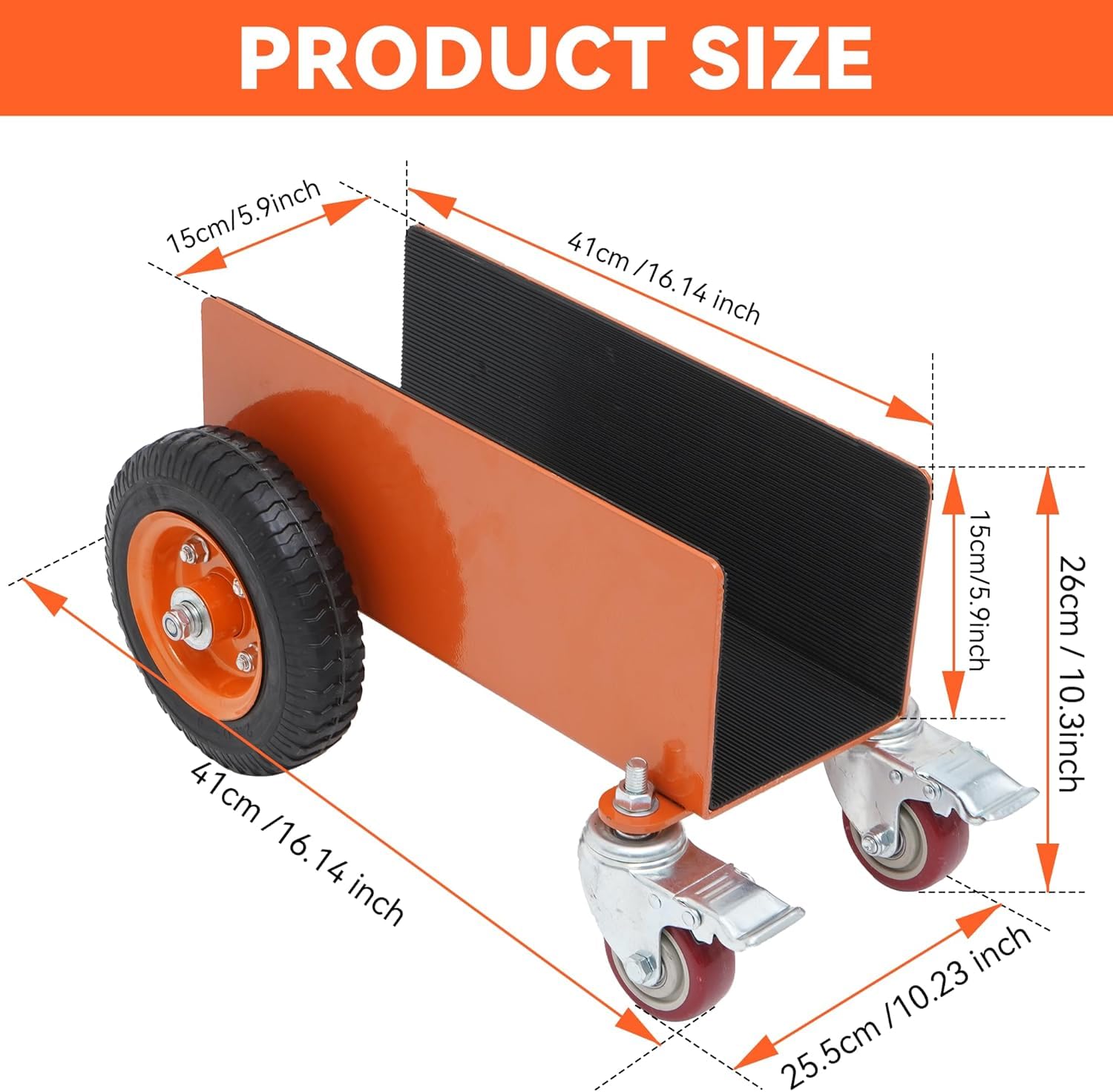 Carrello a pannello 544 kg, con ruote universali, rullo per marmo, pannelli in legno, porte, finestre