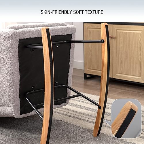 Miniatura 8 de ONPNO Silla mecedora moderna mecedora con respaldo alto cómoda y cómoda para sala de estar y dormitorio