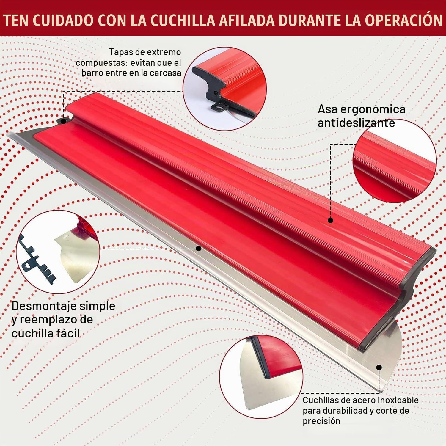 Espátula Pladur Profesional, Juego de Llana Alisar Paredes 3 Espátulas (250 mm, 400 mm, 600 mm) y 4 Extensiones (4x40cm), de Acero Inoxidable Incluye Maletín