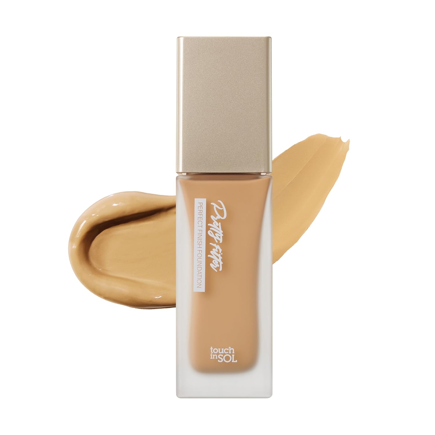 TOUCH IN SOL Pretty Filter Perfect Finish Foundation for Flawless, Natural Look – Lightweight and Full-Coverage Matte Base for All Skin Types, 1.18 fl.oz. (#2 Medium)