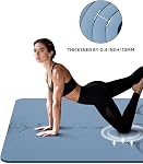 Tapis de yoga extra grand (193x122x1CM) & Épaisseur 10mm, Mat d'exercice antidérapant, haute densité TPE Tapis pour Pilates de Yoga & Home Gym entraînements