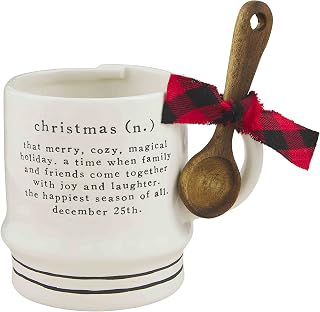 Mud Pie Christmas Word Mug Set, Christmas Definition, 3.75"