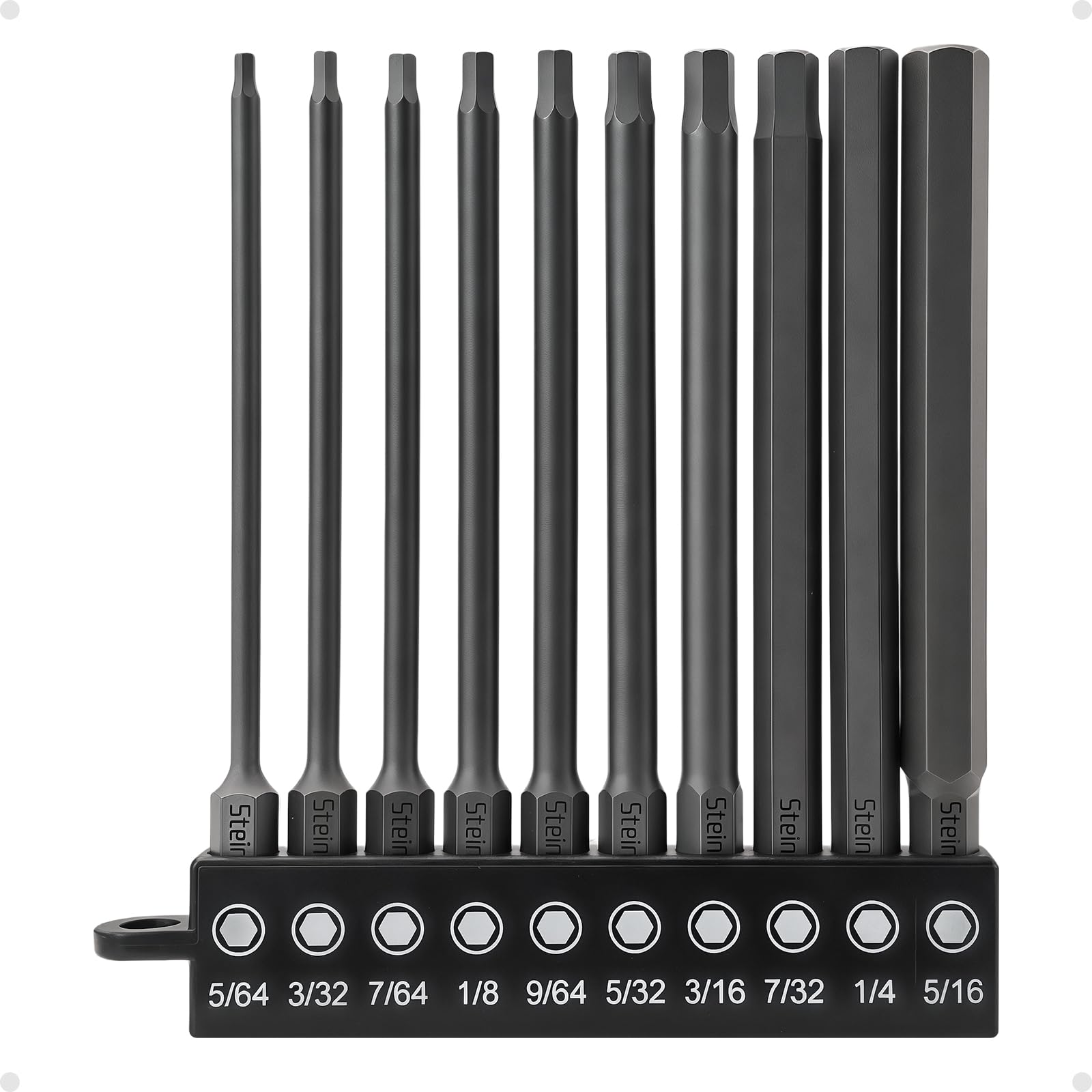 Steinwhale Impact Rated Screwdriver Bit Set, 3" & 4" Extended Long Magnetic Power Bits, Premium S2 Steel, Shock-Absorbing Design, 1/4" Hex Shank for Power Drill & Impact Driver (4 Inch SAE Hex)