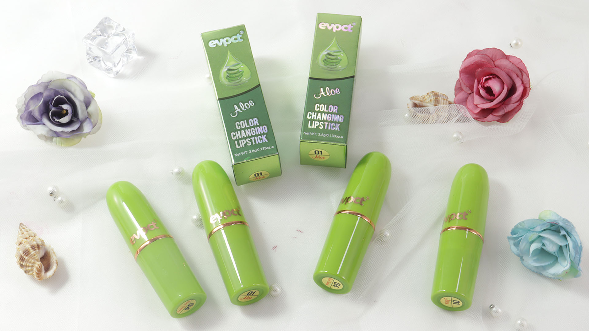 Amazon.com : EVPCT 2Pcs Aloe Vera Lip Color Changing Lip Balm Set