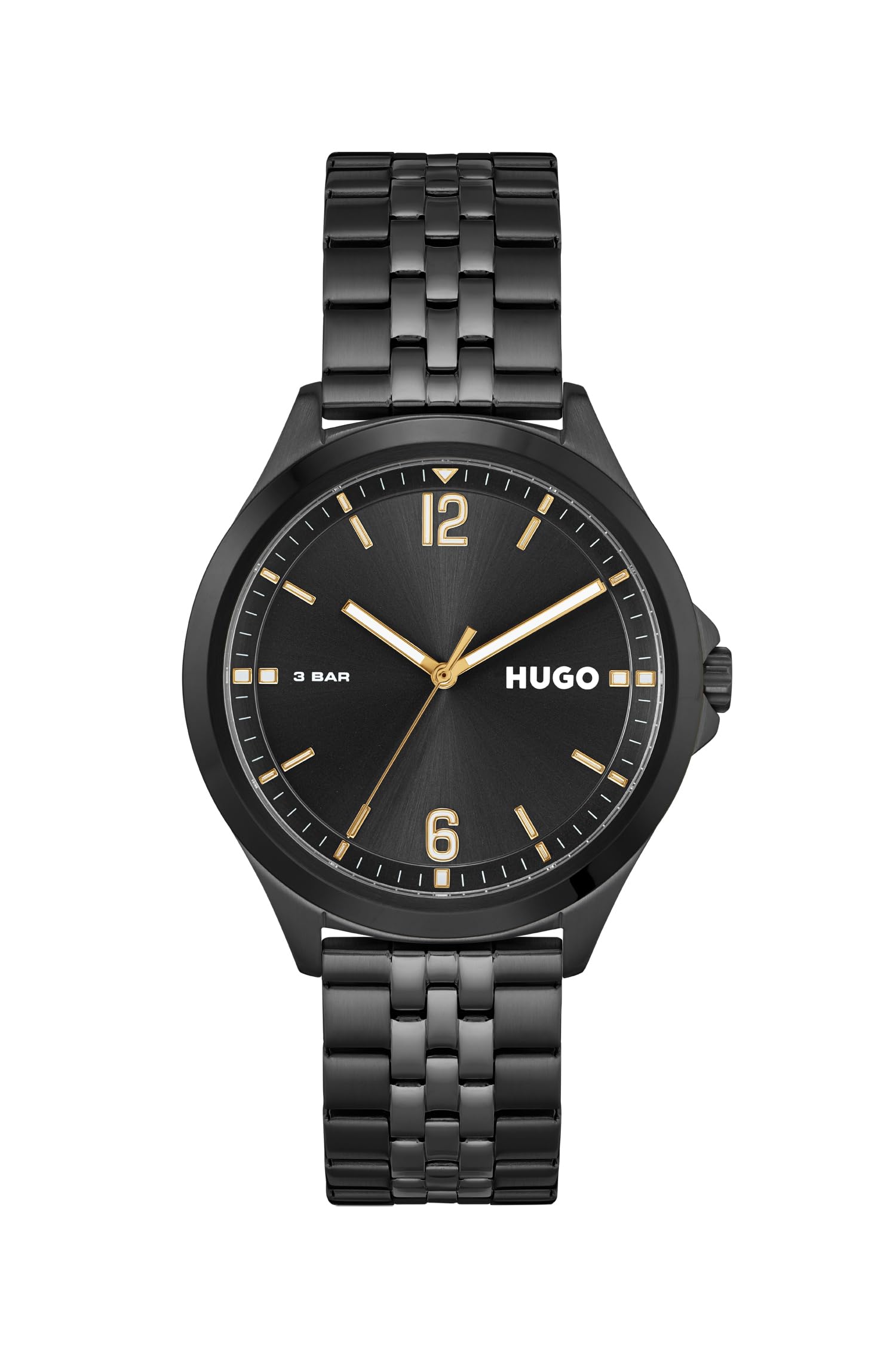 HUGO Analogue Quartz Watch for Men #Suit Collection with Black Stainless Steel Bracelet - 1530218