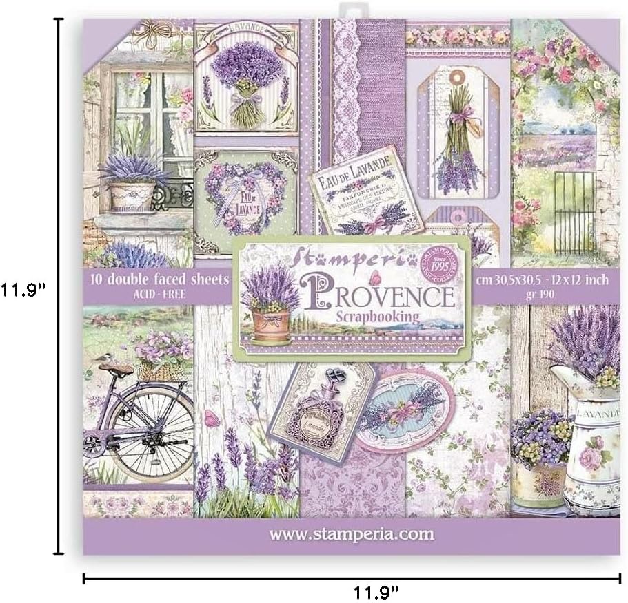 Paper PAD 12X12 10PK Provence