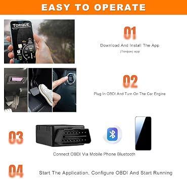 2PCS Bluetooth OBD2 Scanner for Car, Wireless OBDII Scan Tool Auto Engine Diagnostic Code Reader, Professional OBD2 Fault Diagnosis Tester Vehicle Interface Scanner for Phone and PC