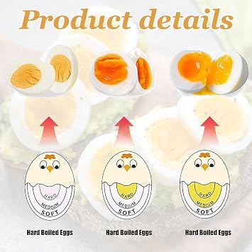 Double Pack Color Changing Egg Timer for Perfect Boiled Eggs - Soft, Medium, Hard