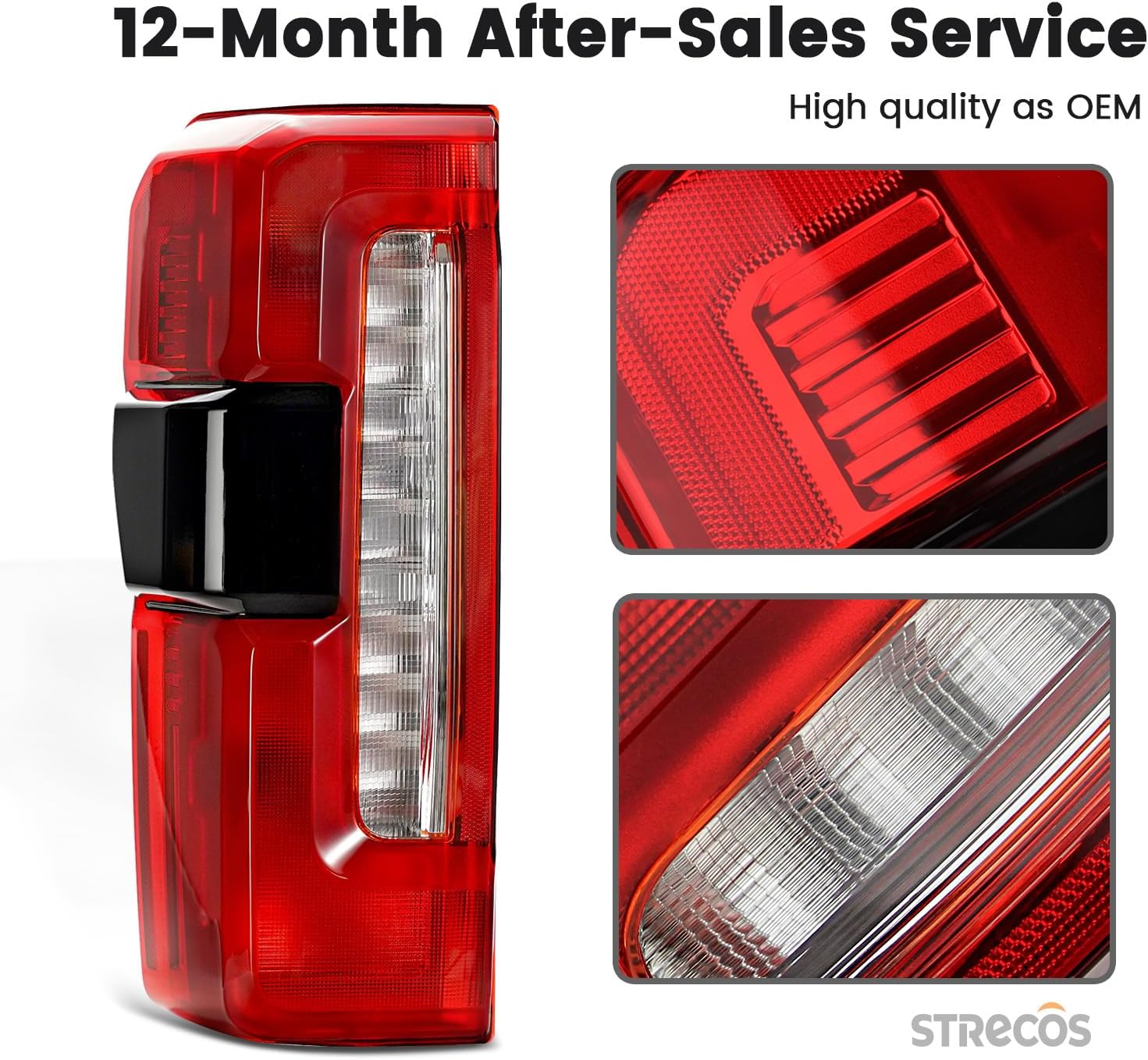 Tail lights Compatible with 2023 2024 2025 Ford F250 F350 Super Duty w/Blind Spot Halogen Type Rear Brake Signal Outer Taillight Assembly Replace OEM PC3Z13405B FO2800294 (Left Driver Side)