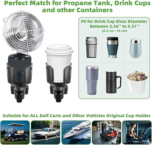 Miniatura 4 de Roykaw Soporte universal para calentador de carrito de golf, apto para tanque de 1 libra y botella de agua, soporte ajustable expandible para