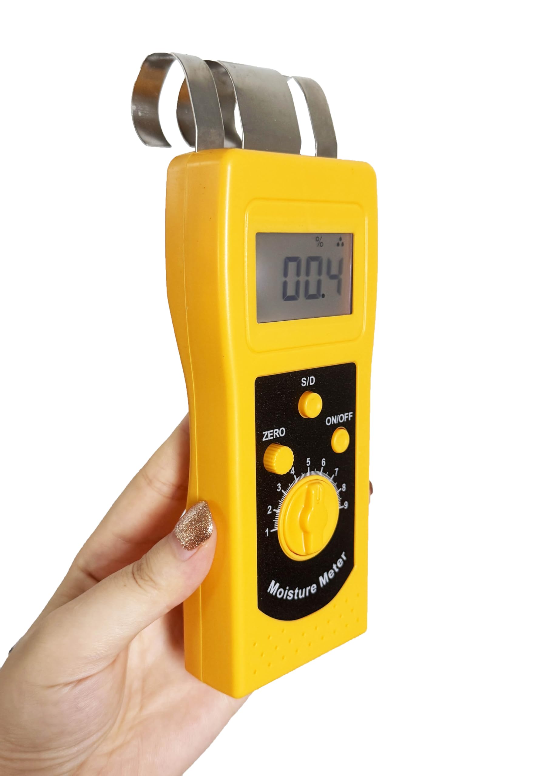 Cardboard Moisture Tester Digital Paper Moisture Meter Analyzer For Corrugated Paper,Cartons,Paper Rolls,Etc Moisture Measurement With Measuring Range 0 to 98% Resolution 0.1/0.01