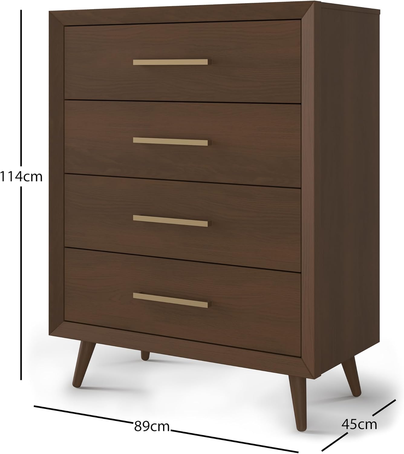 Child Craft Cranbrook 4 Drawer Dresser for Nursery or Bedroom, Plenty of Storage, Anti-Tip Kit Included to Prevent Tipping, Non-Toxic, Baby Safe Finish (Toasted Chestnut)
