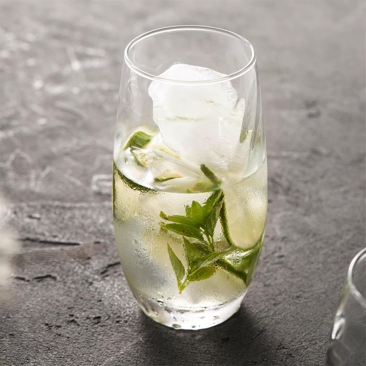 Glass Cups Textured Stemless Crystal Drinking Glasses, Hand-blown Transparent for Water Juice Beverage Whiskey for(Small)