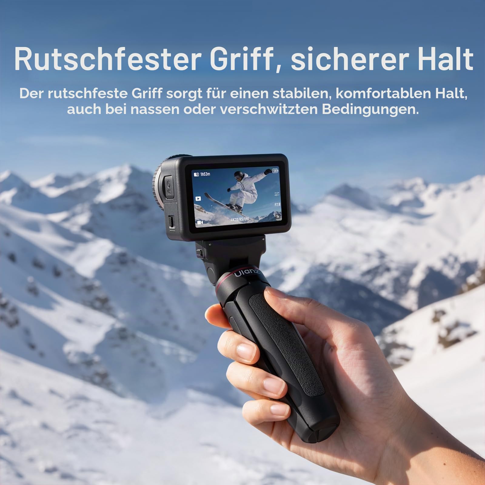 ULANZI MT99 Mini Stativ mit Magnetischer Schnellverschluss für DJI Osmo Action 6/Nano, 2-in-1 Selfie Stick Stativ, Leicht und tragbar, 26cm Action Kamera Stativ - 3-teilige Teleskopstange