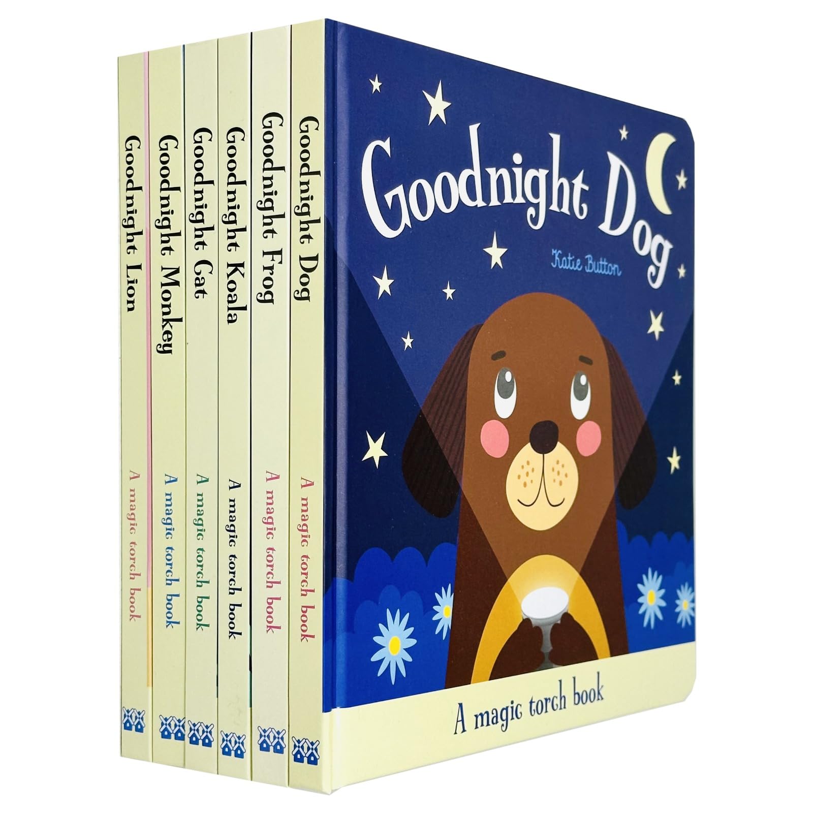 Magic Torch Book Series Collection 6 Book Set By Joshua George ( Goodnight Dog, Goodnight Frog, Goodnight Lion, Goodnight Bear, Goodnight Monkey, Goodnight Cat)