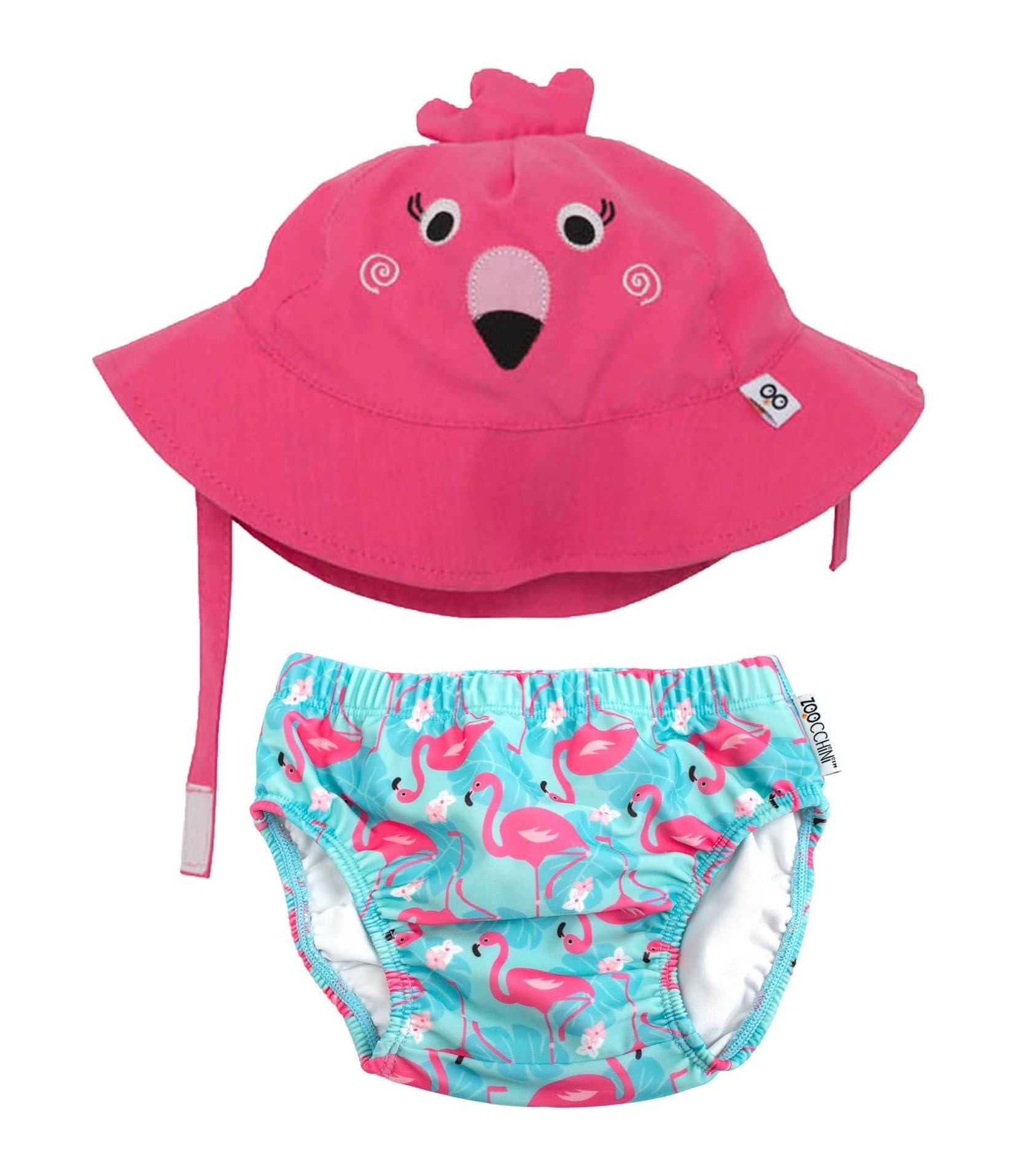 Zoocchini maillot/sombrero, diseño de flamenco S (3 – 6 meses)