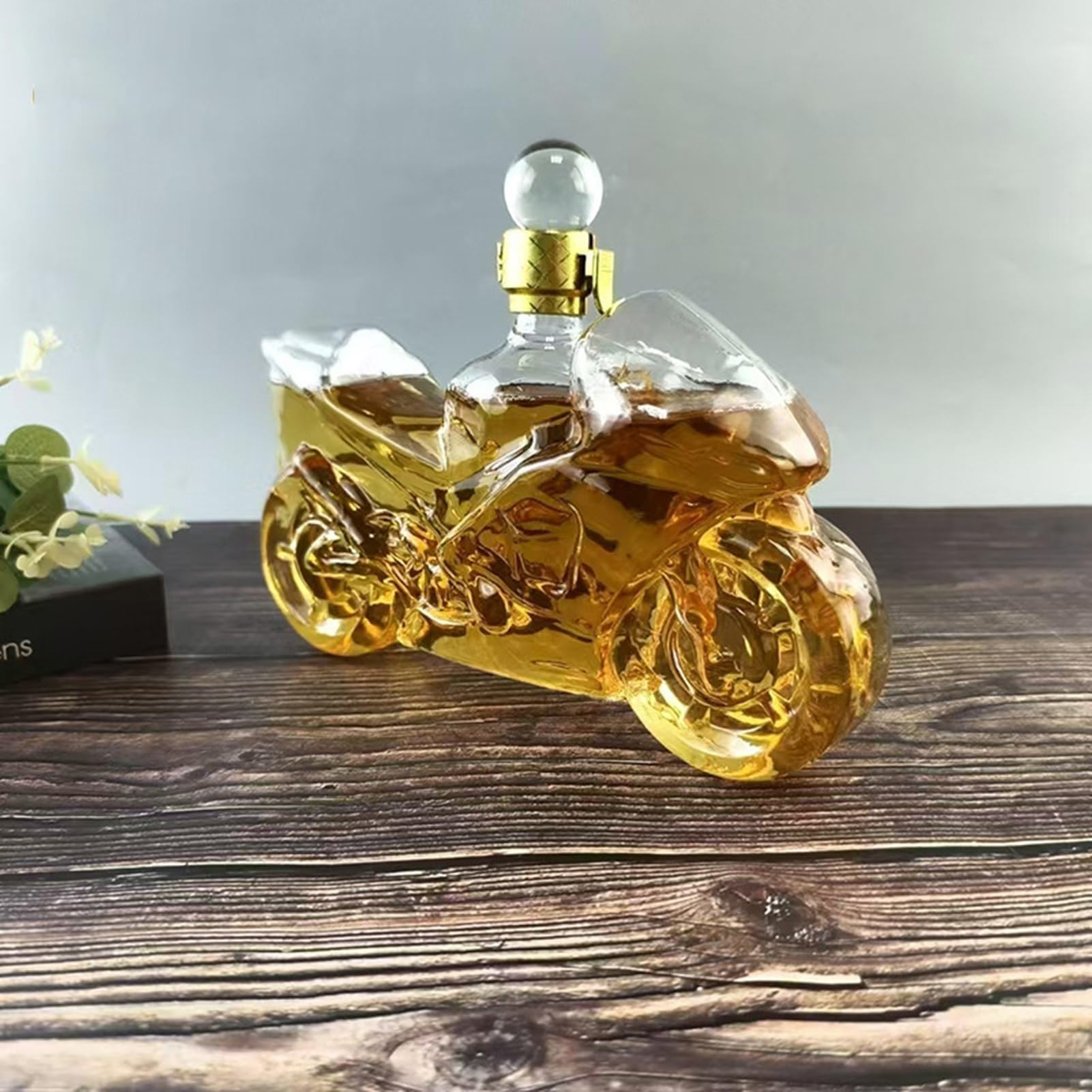 750Ml Decantador Whisky - Arte Estatua, Decantador De Whisky Para Motocicleta De 3D, Elegante Decantadors De Whiskys Para Motocicleta, Botella De Whiskys Vacía De Vidrio, Botella De Vino