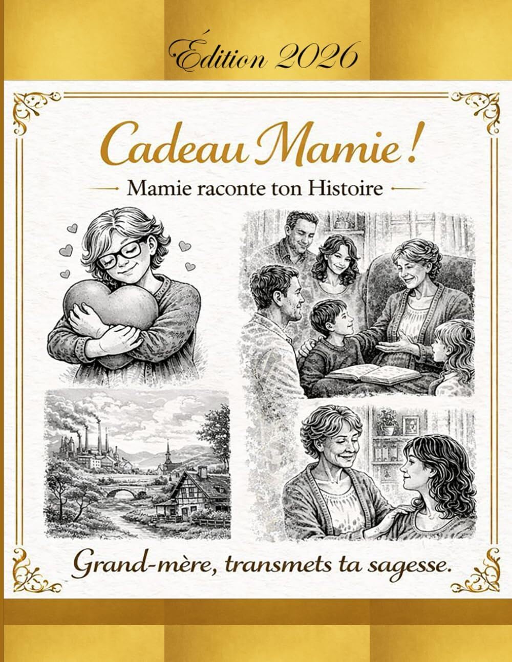 Mamie raconte ton Histoire Cadeau Grand-mère, transmets ta sagesse. Édition 2026 - GRAND FORMAT: Cadeau Mamie !