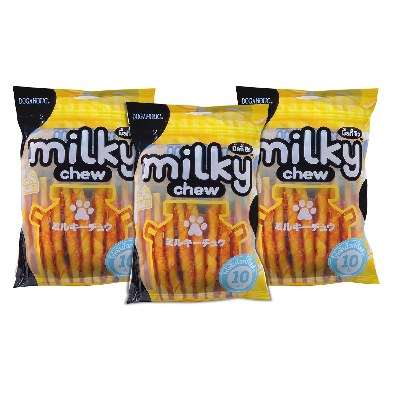 Milky Chew Stick Style Treats for Dogs of All Ages and Sizes, Premium Cheese & Chicken Flavored Dog Snacks, Nutritional Benefits, Strengthen Bones and Teeth - Pack of 3 (B09KPVVK8N) Amazon Price History, Amazon Price Tracker