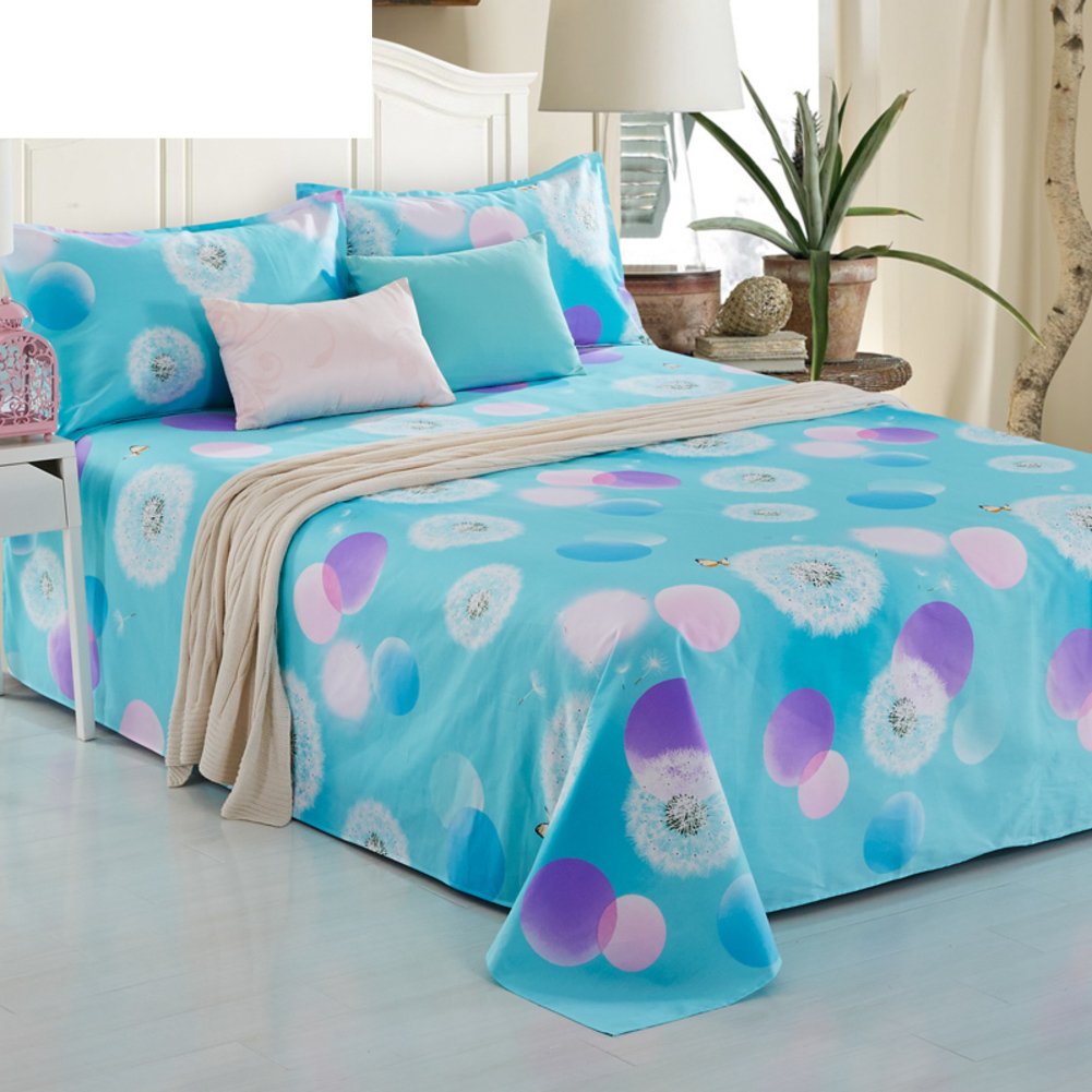Toile de lin coton sergé unie drap plat frais B 120x230cm pour lit simple