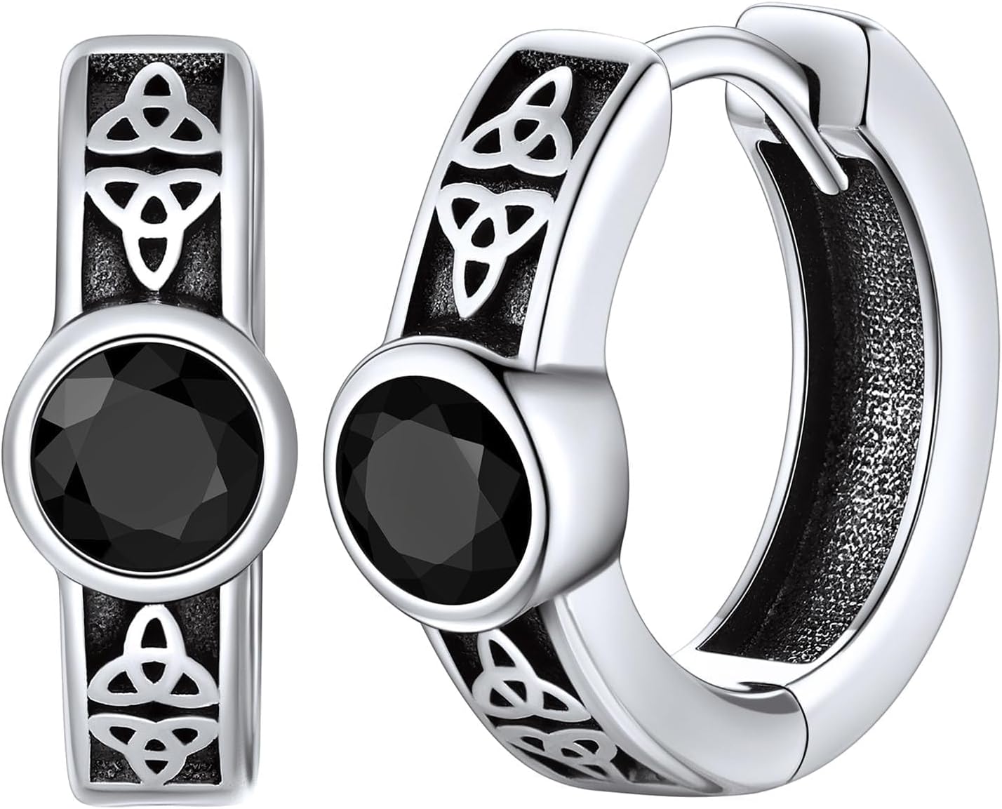 ChicSilver Hoop Earrings Men 925 Sterling Silver Mens Earrings Hypoallergenic Earrings for Men Gift for Dad