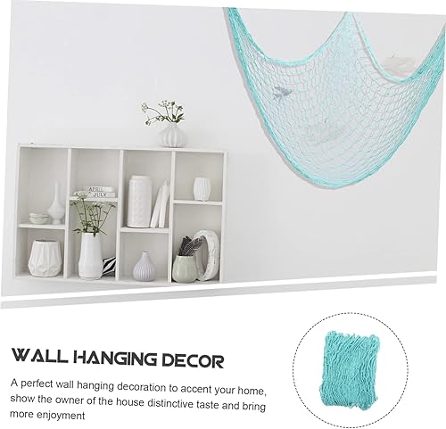 Miniatura 4 de Amosfun Decor 4 Pcs Fishnet Party Decorations Manual Cotton Rope Photo Seaside Fishing Net