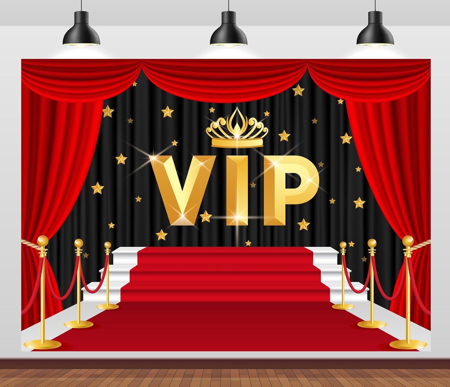 Amazon.com : BELECO 8x6ft Fabric VIP Red Carpet Photography Backdrop ...