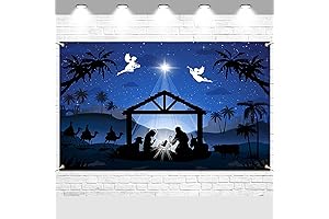 Avezano Nativity Backdrop for Enchanting Holiday Celebrations