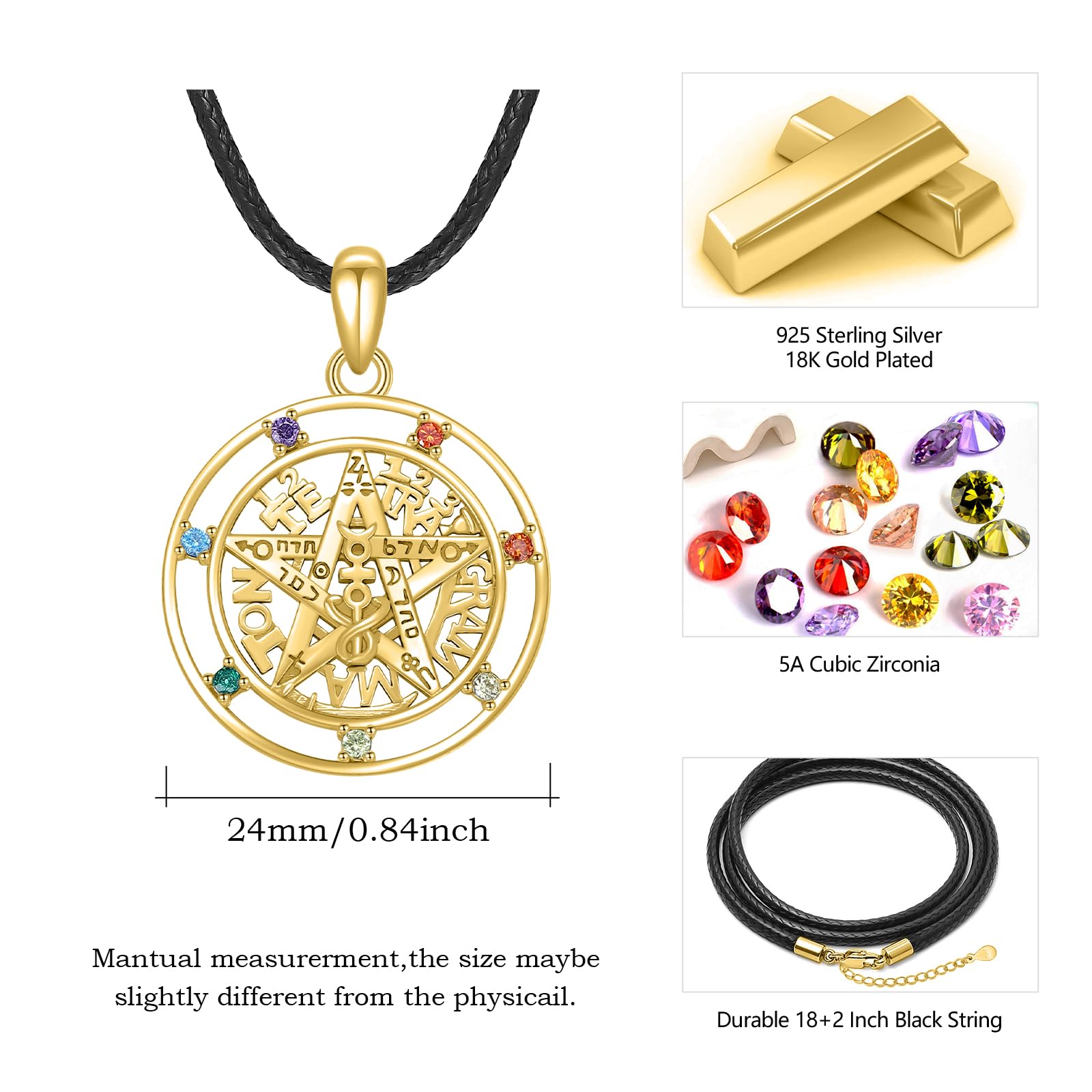 7-Chakra-Halskette für Frauen, 925er-Sterlingsilber, Yoga-Chakra-Halskette, heilende Balance-Halskette, Chakra-Geschenk, spiritueller Schmuck für Frauen und Mütter