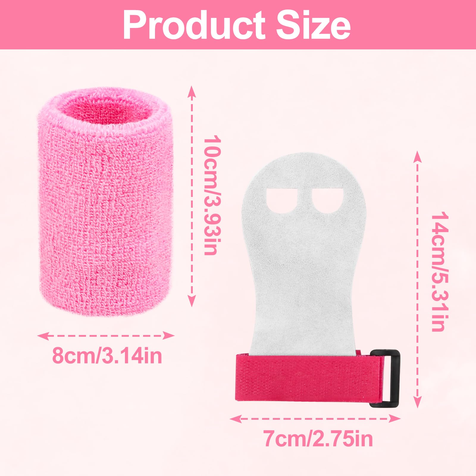2 Cinturini da Polso con Presa per Ginnastica Sportiva 2 Cinturini la Protezione del Polso, Set di impugnature, Cross Training, ginnastica, Pull Up Grips, Manopole Paracalli per Ginnastica Artistica