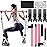 Bbtops Pilates Bar Kit with Resistance Bands(4 x Bands),3-Section Pilates Bar with Stackable Bands Workout Equipment for Legs,Hip,Waist and Arm (Pink30lbs,40lbs)