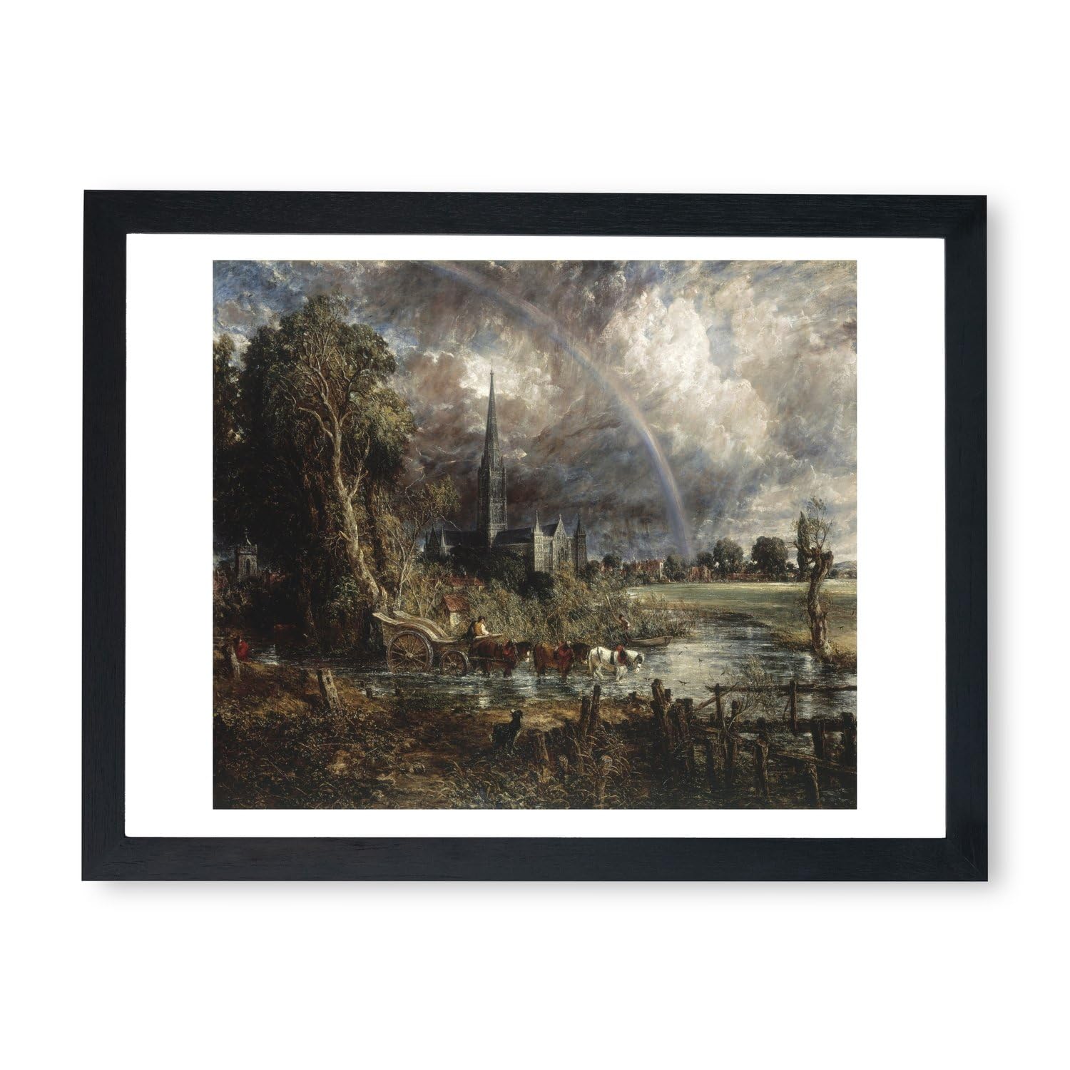 John Constable Salisbury Cathedral Storm grande affiche encadrée tableau mural - 7