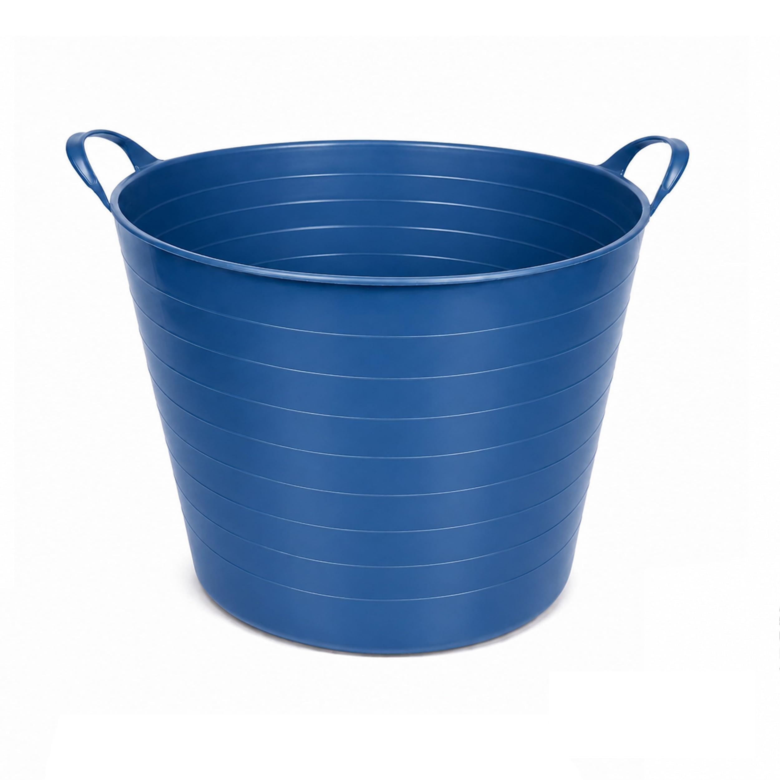 Pamex - Capazo Flexible 42L Azul, Caja de 12 Unidades, Capazo Multiusos con Asas, Polietileno de Baja Densidad, Ligero y Resistente, para Hogar, Jardín y Almacenaje