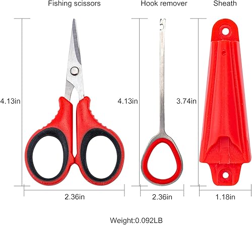 Miniatura 2 de Goture Alicates de pesca Removedor de gancho de acero inoxidable Alicates multifunción de pesca Tijeras de pesca Cortador de línea trenzada Equipo