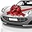 Zonon Big Car Bow Giant Car Bow with 20 ft Ribbon for Large Gift Wrapping New Houses Huge Present Birthday Christmas Decor(25 Inch,Glossy Red)