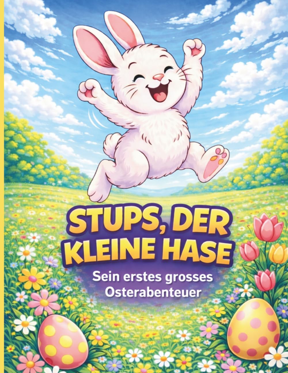 Stups, der kleine Hase: Sein erstes großes Osterabenteuer, zum Lesen und Ausmalen.