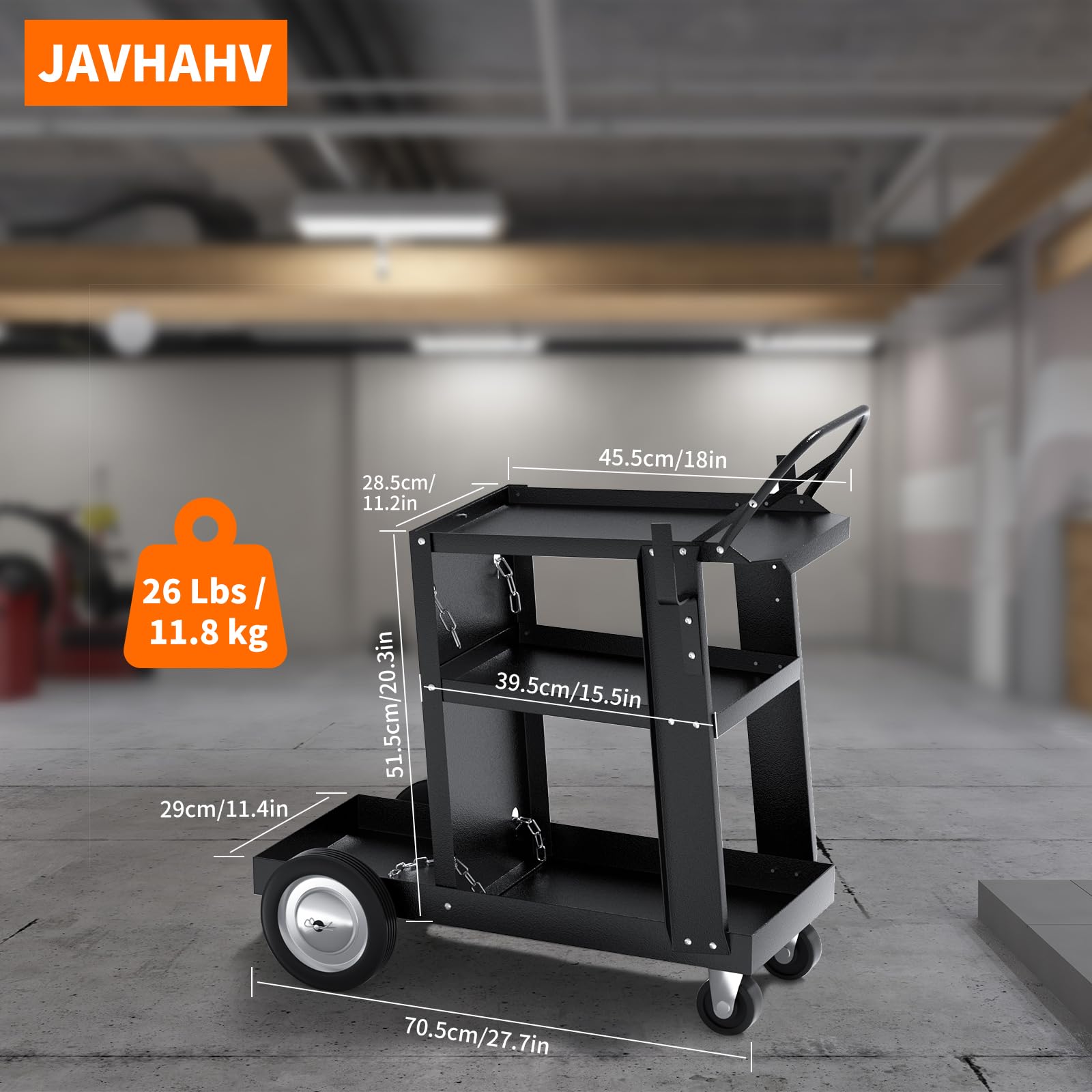 360 Swivel Casters JFamiglia Heavy Duty Welding Cart – 200 Lbs