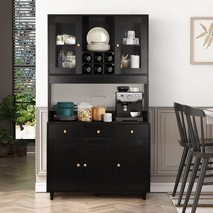 VOWNER Buffet de Cuisine Armoire, Buffet Vaisselier, Meubles de Salon