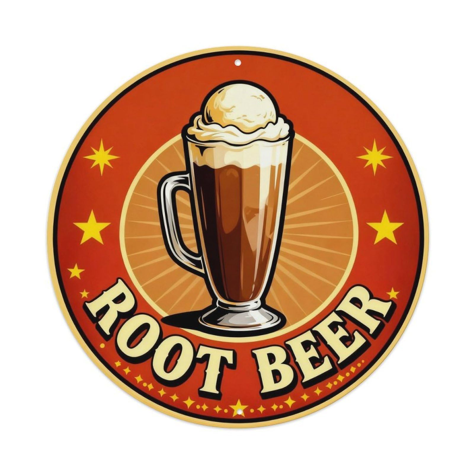 Root Beer Float 50s Diner Sign Metal Tin Sign Plaque