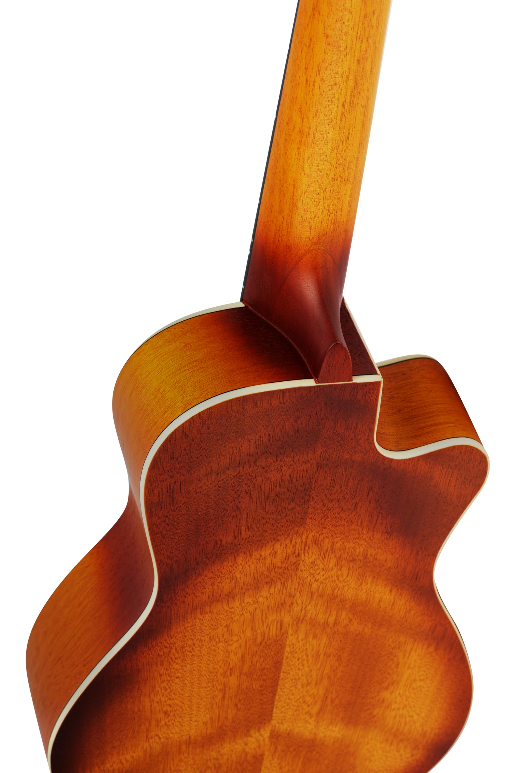 Ortega Guitars Ukulele Koncertowe Leworęczne – Elektro-akustyczne – Seria Earth – z Wycięciem – Okoume, Kolor Brązowy (RUDAWN-CE-L)
