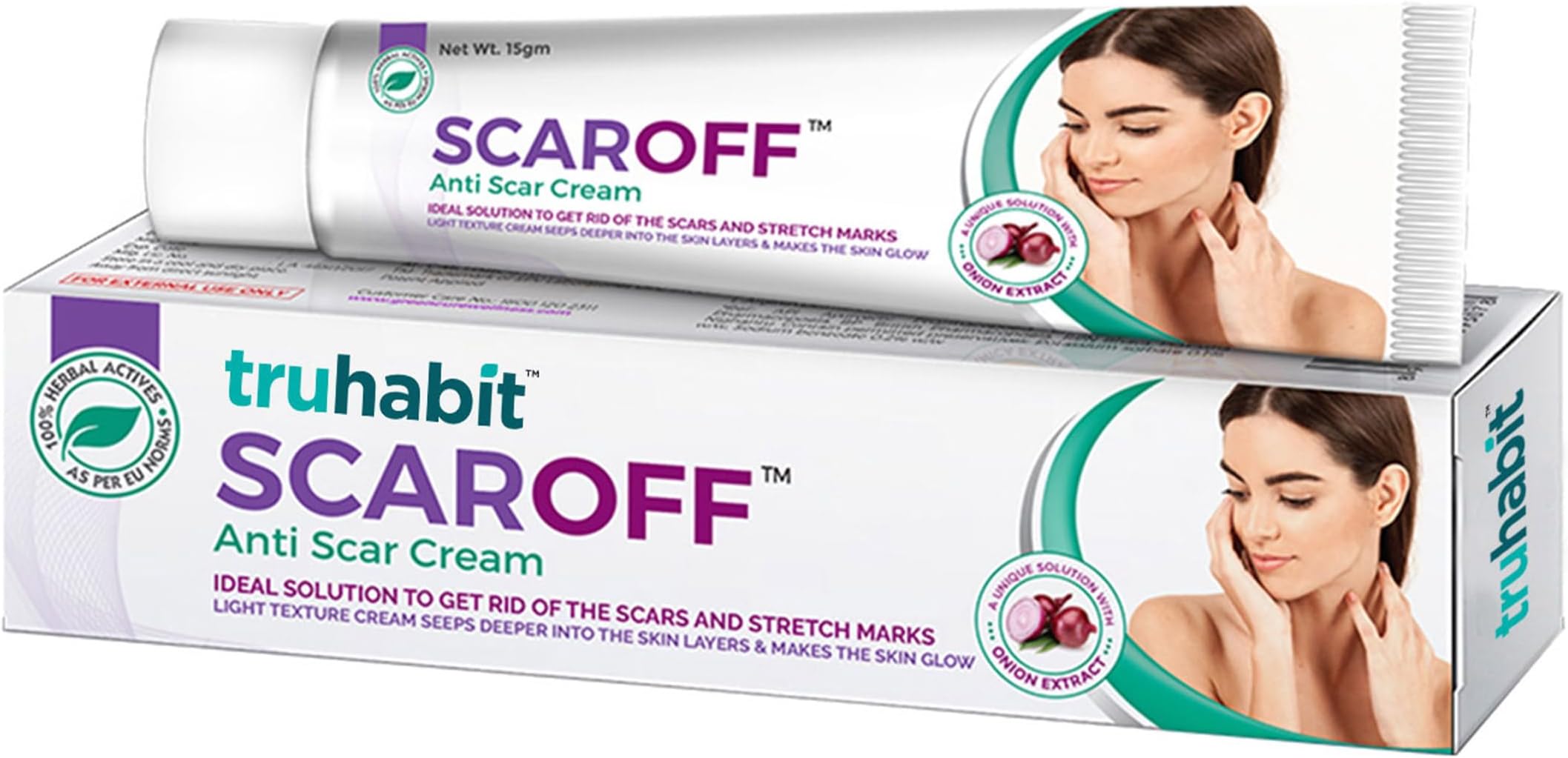 ScarOff Anti-Scar Cream | Lightweight Daily Cream with Natural Actives | Helps Improve Skin Texture & Appearance of Marks | Dermatologically Tested | 15g