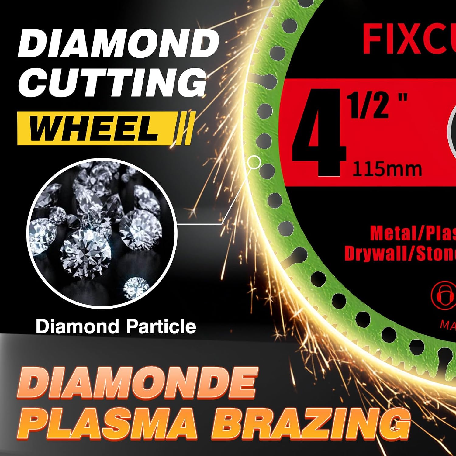 4-1/2 x 7/8 Indestructible Multi-Material Cutting Disc for Angle Grinder