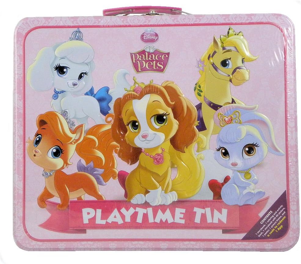 Disney Princess Palace Pets Playtime Tin with Handle - Activities Inside