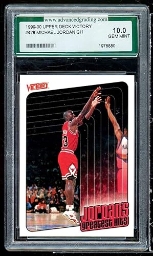 Michael Jordan Card 1999-00 Upper Deck Victory #428 AGS 10 GEM MT