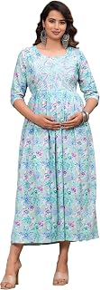 FASHION CLOUD Women's Maternity Dress, Side Zipper Dress for Pregnant Ladies, Women Breast Feeding Dress for Nursing Pre a... Price In India